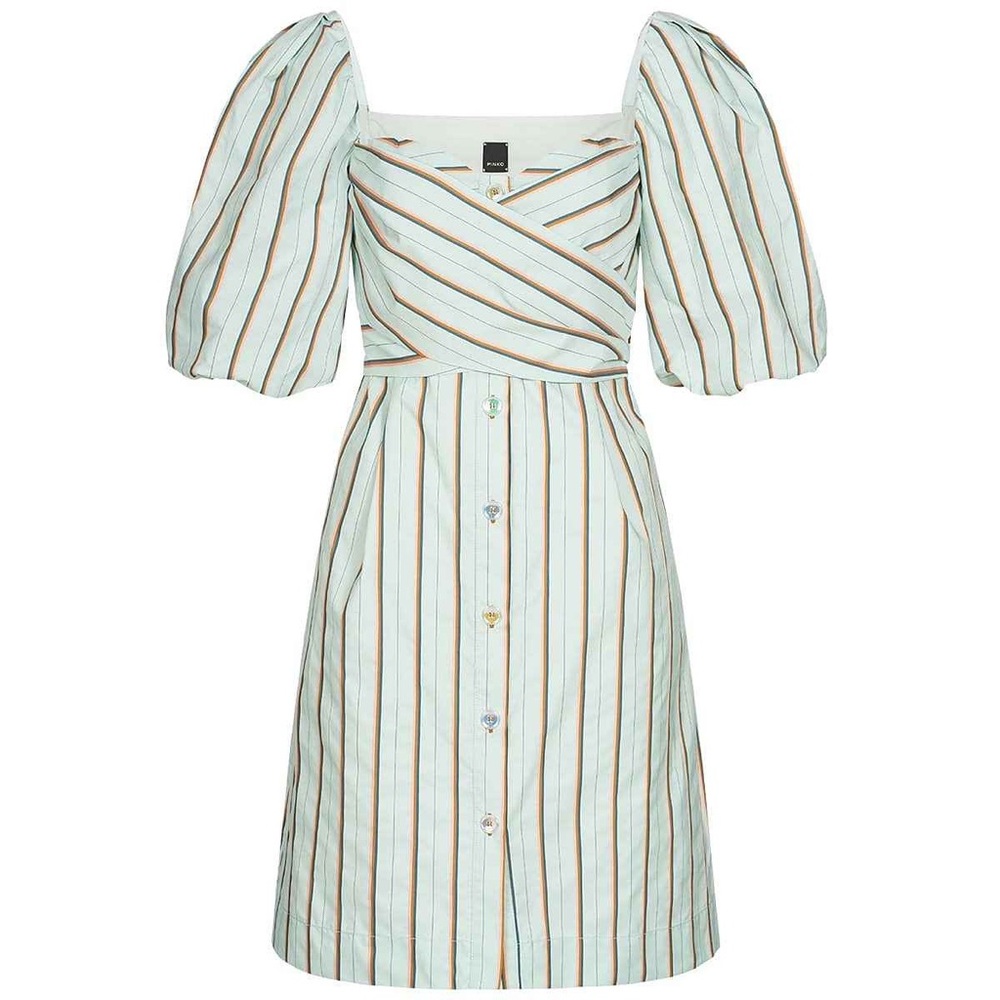 PINKO puff-sleeve ruffled dress size it 42, us s/m